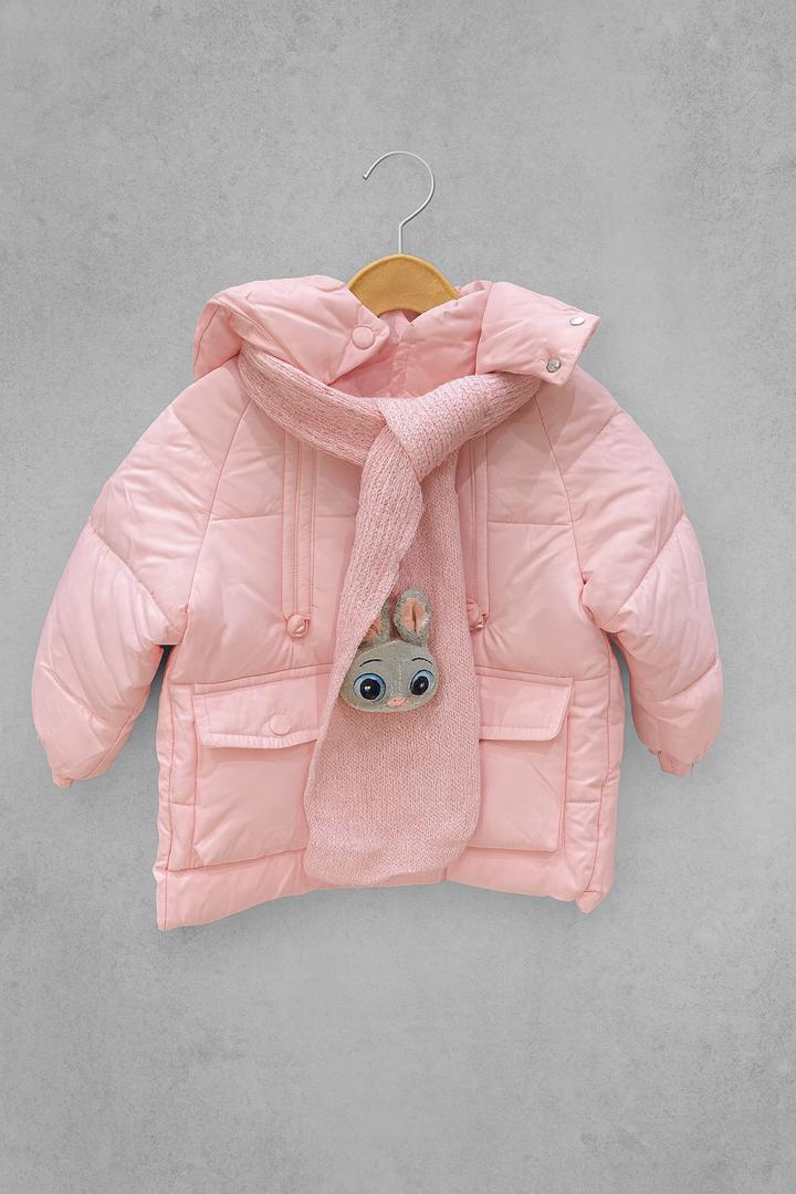 کاپشن دخترانه همراه باشال گردن