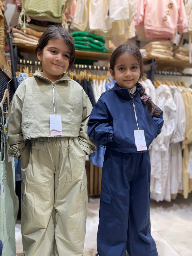 ست کراپ شلوار دخترانه گنگ